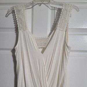 Cream Sleeveless Blouse